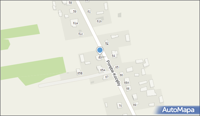 Poręba-Kocęby, Poręba-Kocęby, 63, mapa Poręba-Kocęby