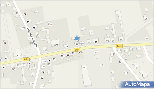 Poręba-Kocęby, Poręba-Kocęby, 89, mapa Poręba-Kocęby