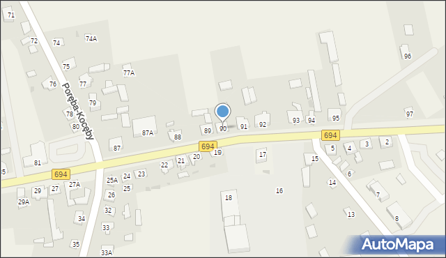 Poręba-Kocęby, Poręba-Kocęby, 90, mapa Poręba-Kocęby