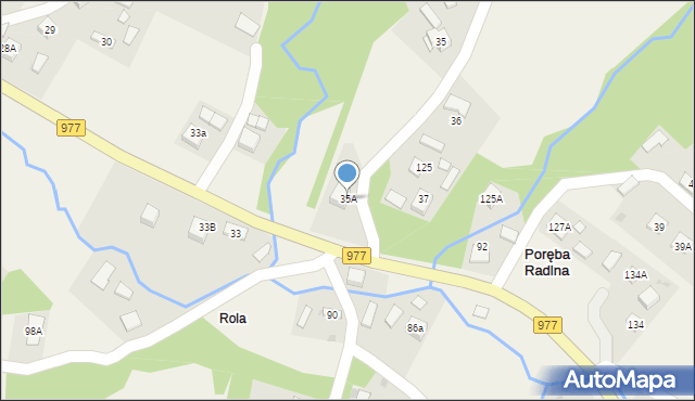 Poręba Radlna, Poręba Radlna, 35A, mapa Poręba Radlna