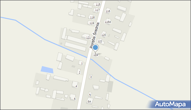 Poręba Średnia, Poręba Średnia, 124, mapa Poręba Średnia