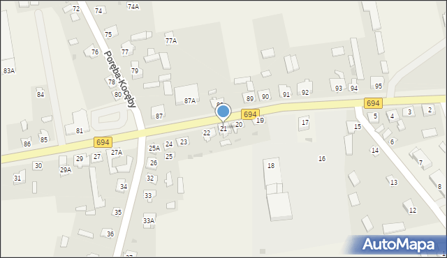 Poręba Średnia, Poręba Średnia, 21, mapa Poręba Średnia