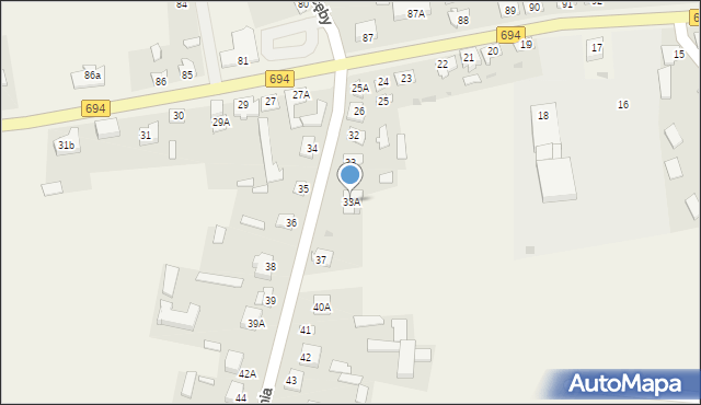 Poręba Średnia, Poręba Średnia, 33A, mapa Poręba Średnia