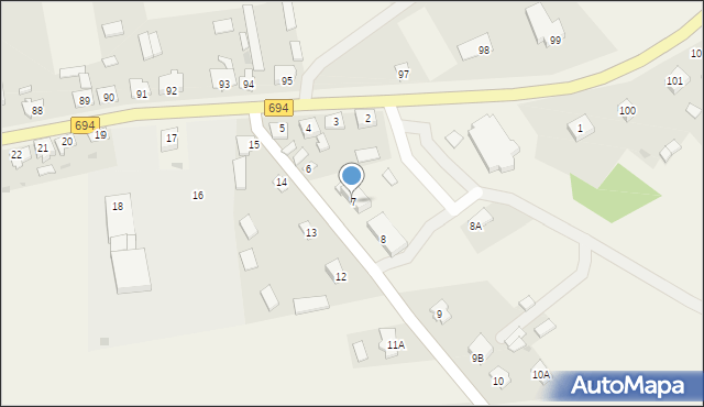 Poręba Średnia, Poręba Średnia, 7, mapa Poręba Średnia