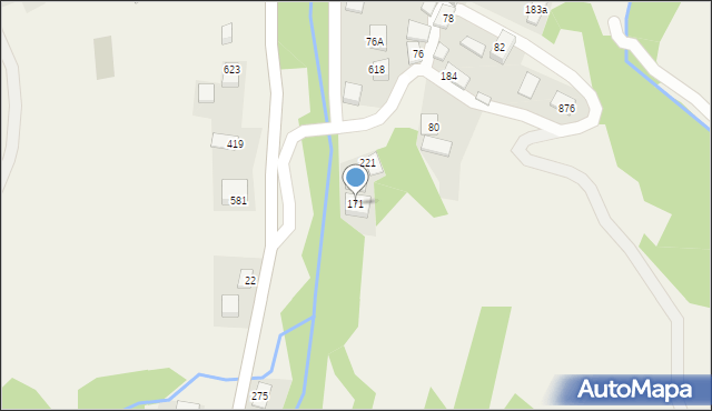 Poręba Wielka, Poręba Wielka, 171, mapa Poręba Wielka
