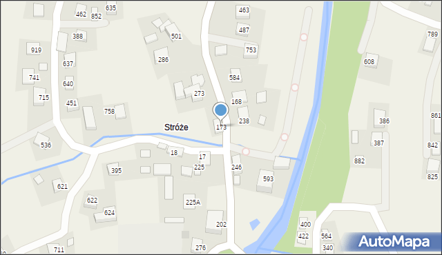 Poręba Wielka, Poręba Wielka, 173, mapa Poręba Wielka