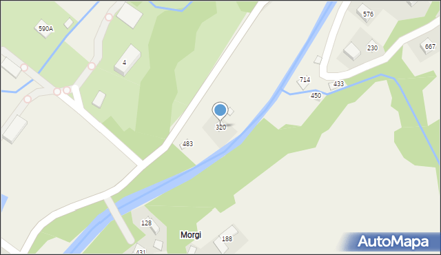 Poręba Wielka, Poręba Wielka, 320, mapa Poręba Wielka