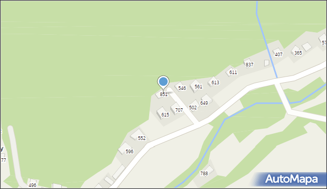 Poręba Wielka, Poręba Wielka, 851, mapa Poręba Wielka