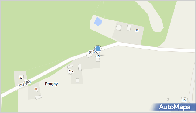 Poręby, Poręby, 15, mapa Poręby