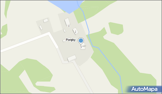 Poręby, Poręby, 1, mapa Poręby