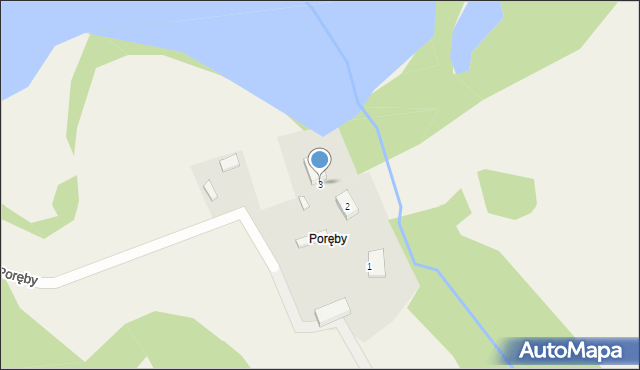 Poręby, Poręby, 3, mapa Poręby