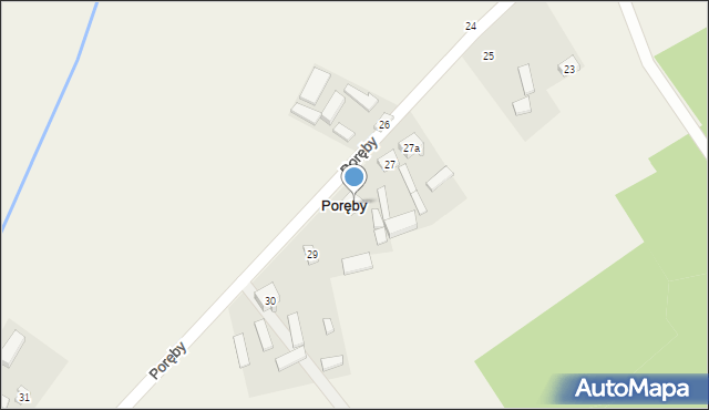 Poręby, Poręby, 28, mapa Poręby