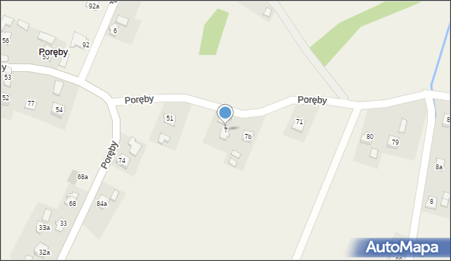 Poręby, Poręby, 7, mapa Poręby