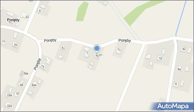 Poręby, Poręby, 7b, mapa Poręby