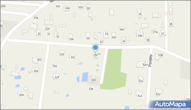 Poręby, Poręby, 33c, mapa Poręby