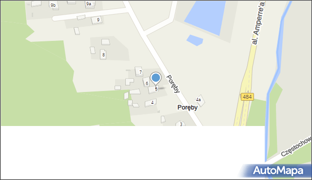 Poręby, Poręby, 5, mapa Poręby