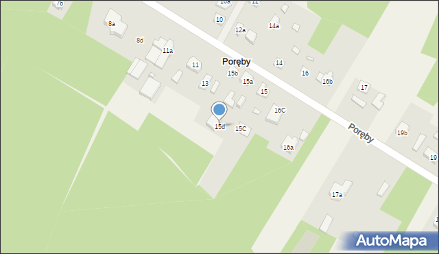 Poręby, Poręby, 15d, mapa Poręby