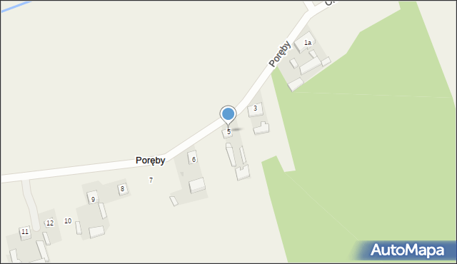 Poręby, Poręby, 5, mapa Poręby