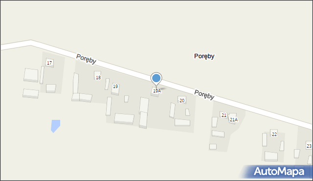 Poręby, Poręby, 19A, mapa Poręby