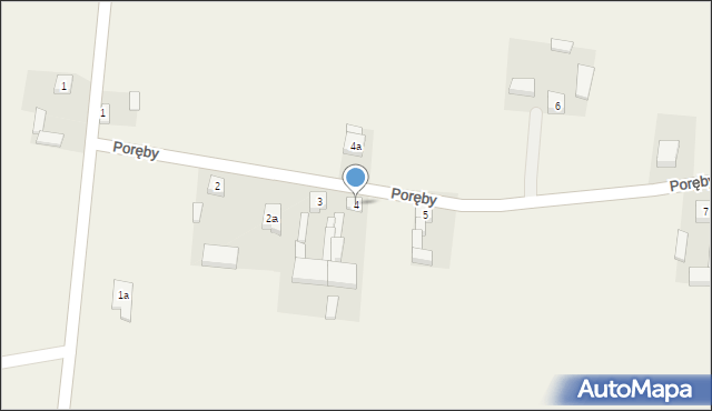 Poręby, Poręby, 4, mapa Poręby