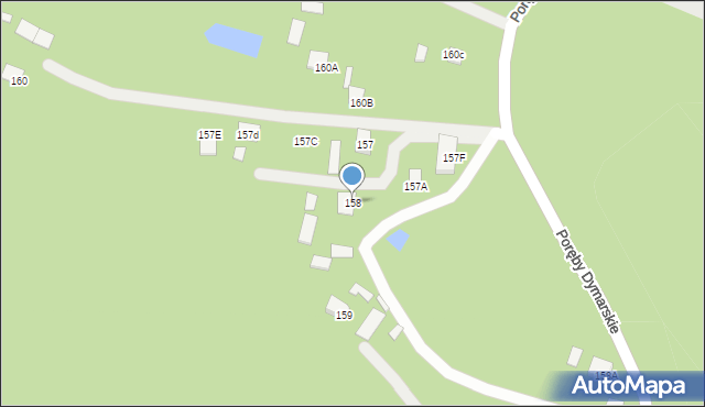 Poręby Dymarskie, Poręby Dymarskie, 158, mapa Poręby Dymarskie