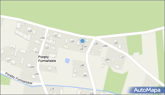 Poręby Furmańskie, Poręby Furmańskie, 125a, mapa Poręby Furmańskie