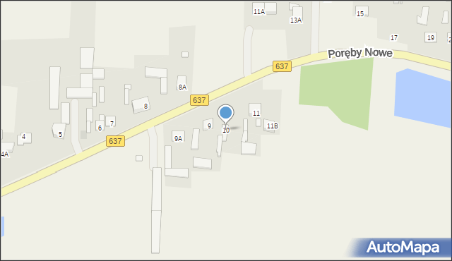 Poręby Nowe, Poręby Nowe, 10, mapa Poręby Nowe