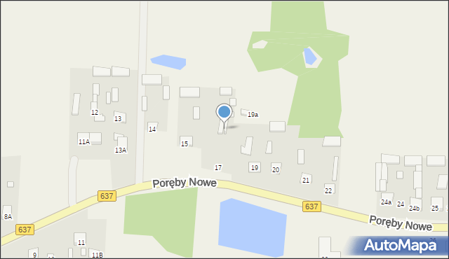 Poręby Nowe, Poręby Nowe, 18, mapa Poręby Nowe