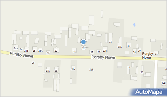 Poręby Nowe, Poręby Nowe, 31, mapa Poręby Nowe