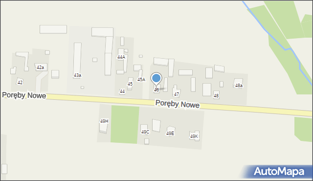 Poręby Nowe, Poręby Nowe, 46, mapa Poręby Nowe