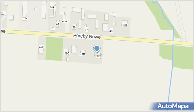 Poręby Nowe, Poręby Nowe, 49K, mapa Poręby Nowe