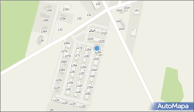 Porosiuki, Porosiuki, 103B, mapa Porosiuki