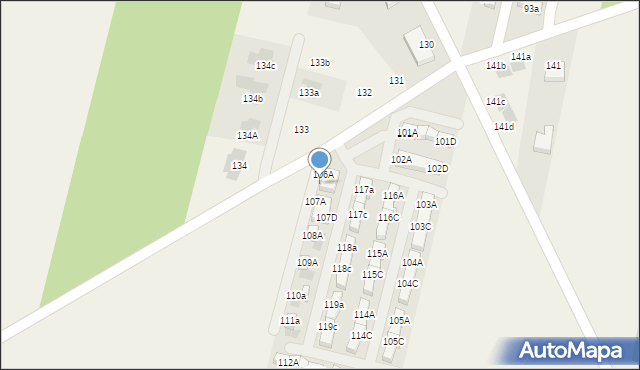 Porosiuki, Porosiuki, 106B, mapa Porosiuki