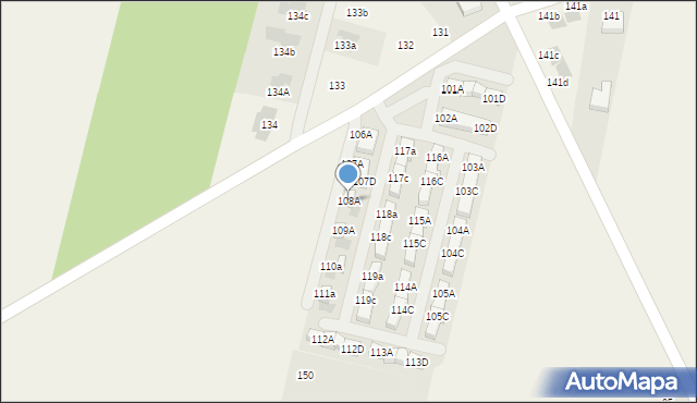 Porosiuki, Porosiuki, 108A, mapa Porosiuki