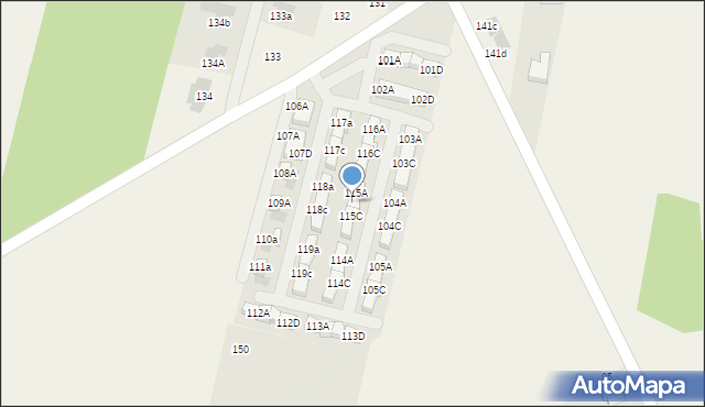 Porosiuki, Porosiuki, 115B, mapa Porosiuki