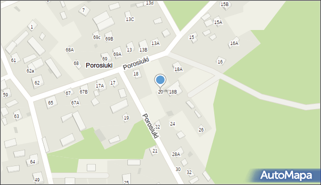 Porosiuki, Porosiuki, 20, mapa Porosiuki