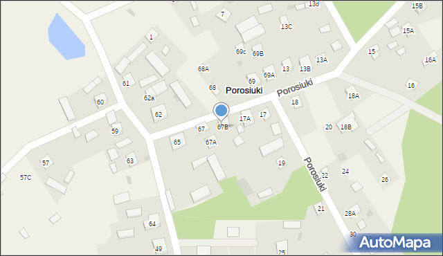 Porosiuki, Porosiuki, 67B, mapa Porosiuki