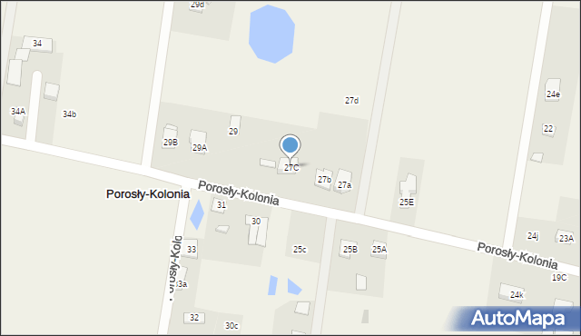 Porosły-Kolonia, Porosły-Kolonia, 27C, mapa Porosły-Kolonia