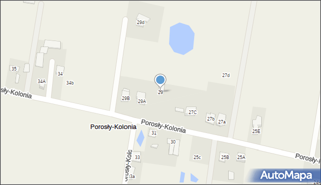 Porosły-Kolonia, Porosły-Kolonia, 29, mapa Porosły-Kolonia