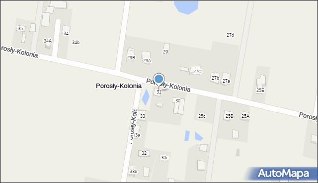 Porosły-Kolonia, Porosły-Kolonia, 31, mapa Porosły-Kolonia