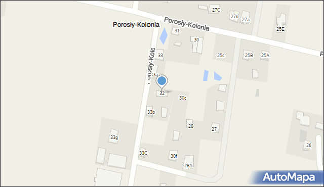 Porosły-Kolonia, Porosły-Kolonia, 32, mapa Porosły-Kolonia