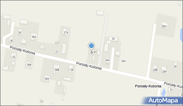 Porosły-Kolonia, Porosły-Kolonia, 35, mapa Porosły-Kolonia