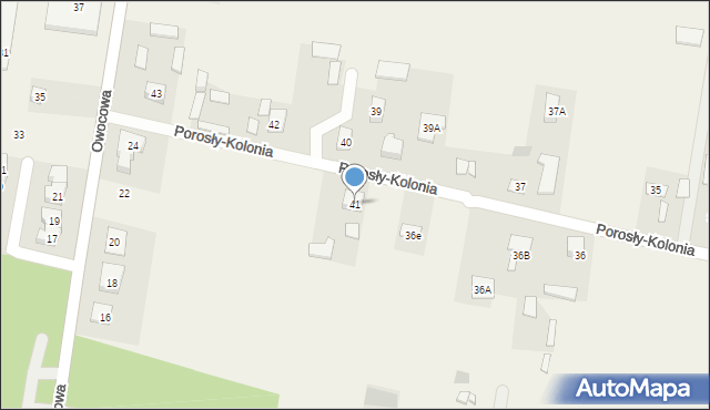 Porosły-Kolonia, Porosły-Kolonia, 41, mapa Porosły-Kolonia