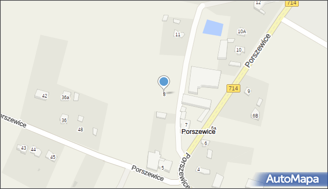 Porszewice, Porszewice, 8, mapa Porszewice