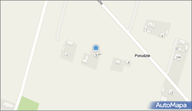 Porudzie, Porudzie, 3, mapa Porudzie