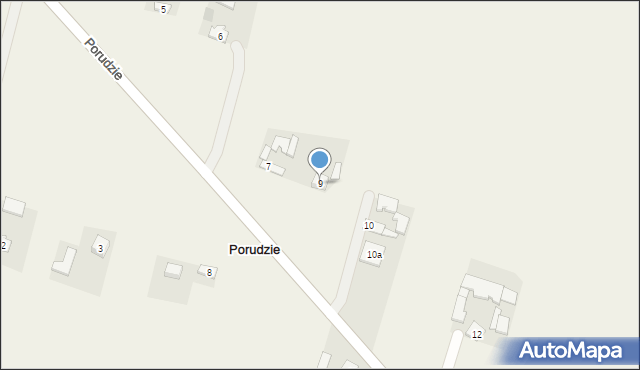 Porudzie, Porudzie, 9, mapa Porudzie