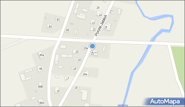 Poryte-Jabłoń, Poryte-Jabłoń, 21, mapa Poryte-Jabłoń