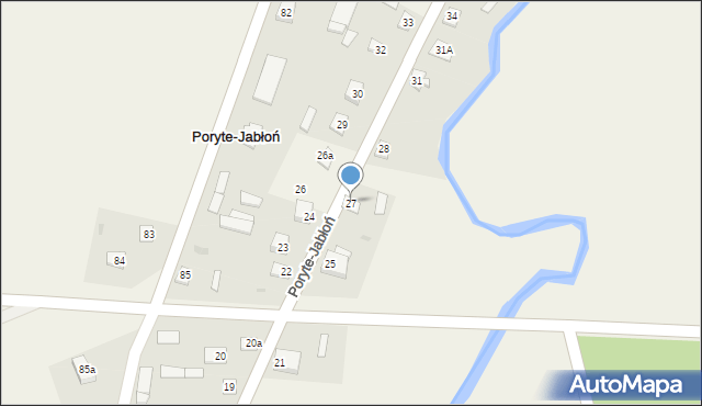 Poryte-Jabłoń, Poryte-Jabłoń, 27, mapa Poryte-Jabłoń