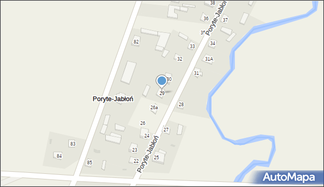 Poryte-Jabłoń, Poryte-Jabłoń, 29, mapa Poryte-Jabłoń