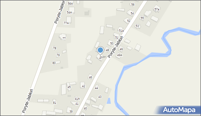 Poryte-Jabłoń, Poryte-Jabłoń, 47, mapa Poryte-Jabłoń